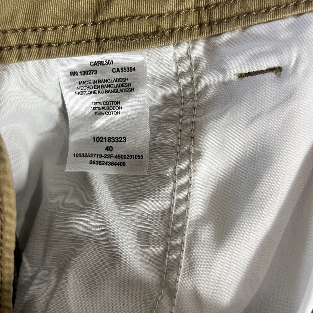 Y2K Lee Cargo Shorts Mens Khaki Cotton Skater Grunge Chunky Punk Baggy Size 40 - Picture 6 of 6